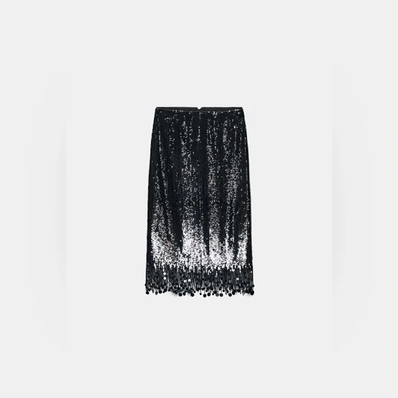 ZARA SEQUIN LONG SKIRT ZW COLLECTION - Picture 14 of 17